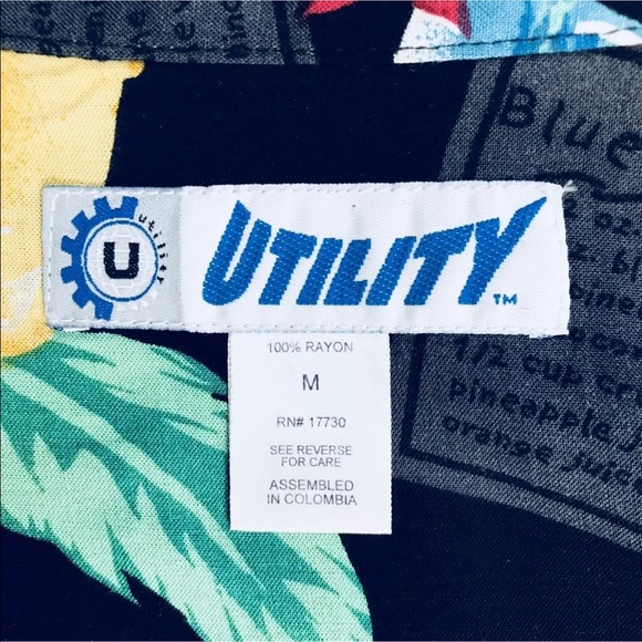 Bar Drinks Recipes Short Sleeve Button Front Shirt - Picture 5 of 7